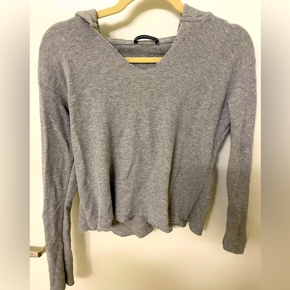 Brandy Melville Tops Brandy Melville Grey Hoodie Poshmark